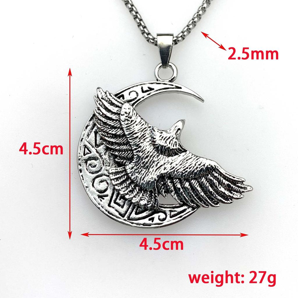Necklace Retro Eagle Spreading Its Wings Now Hair Pendant