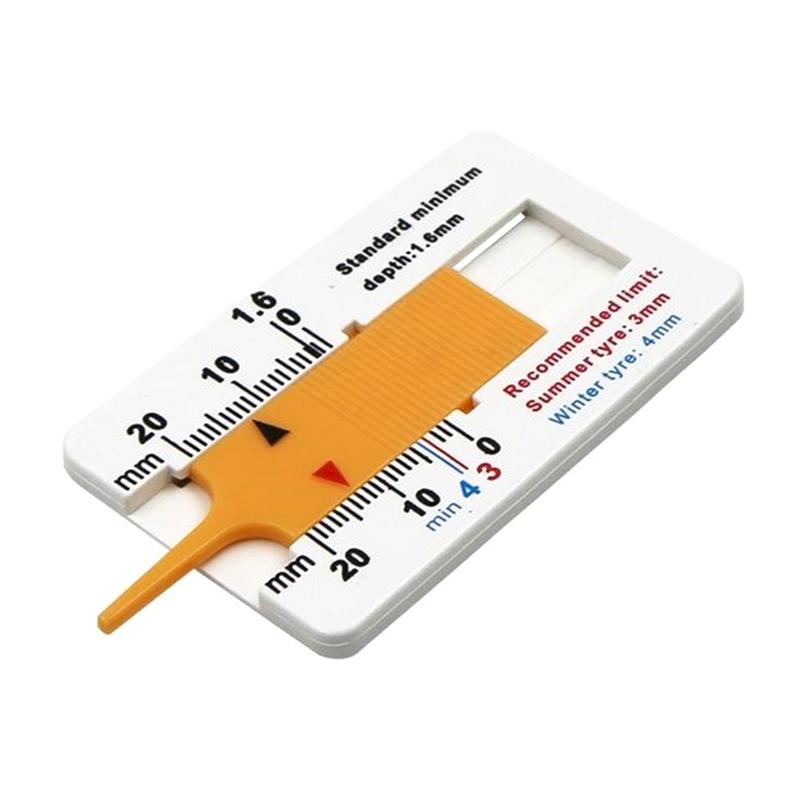 

Tyre Tread Depth Gauge 0-20mm Depth Meter Vernier Depth Caliper Portable Tyre Tread Checker Plastic Measurement Tool 1