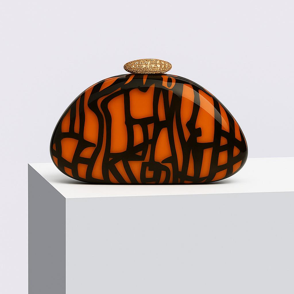 

2025 women s new shoulder oblique span bag, willow shell acrylic bag, fashion wedding dinner clutch bag