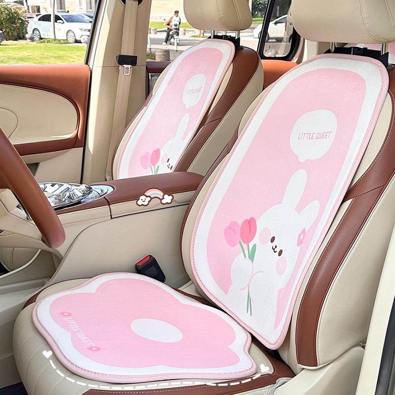Blue Rain Plush Car Neck & Lumbar Support Pillow - Cute, Comfortable & Warm