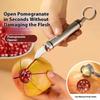 Doppelkopf Granatapfel-Fruchtschneider Multifunktionales Edelstahl Grapefruitmesser Orangenschäler Fruchtöffner Küchenwerkzeug