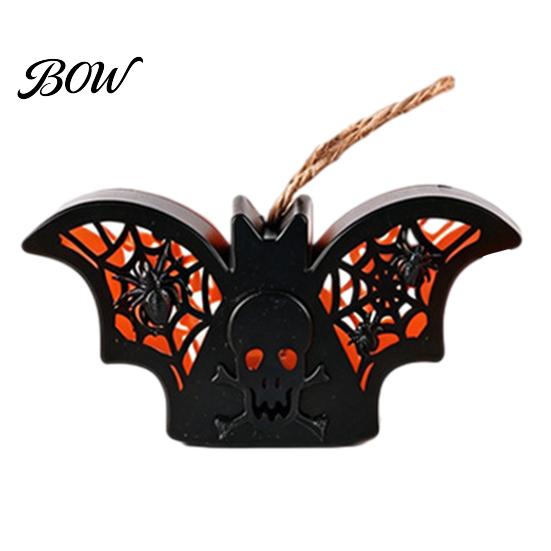 Decorative LED Light for Parties Halloween Witch Hat Pumpkin Lamp, Bat Skull Hollow Night Creative Home Decor Party, Spooky Tabletop Haunted