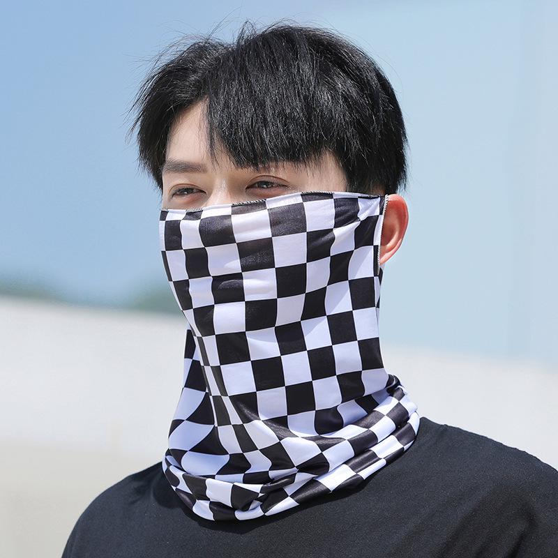 Unisex UV Protection Breathable Face Mask & Neck Gaiter with Ear Loops for Summer Cycling