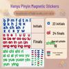Bilingual Magnetic Letters & Numbers Set for Early Education - Red & Blue EVA Refrigerator and Whiteboard Magnets.