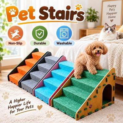 Non-Slip Cat Steps Durable Pet Ramp Scratching Post Pet Stairs  Bedside