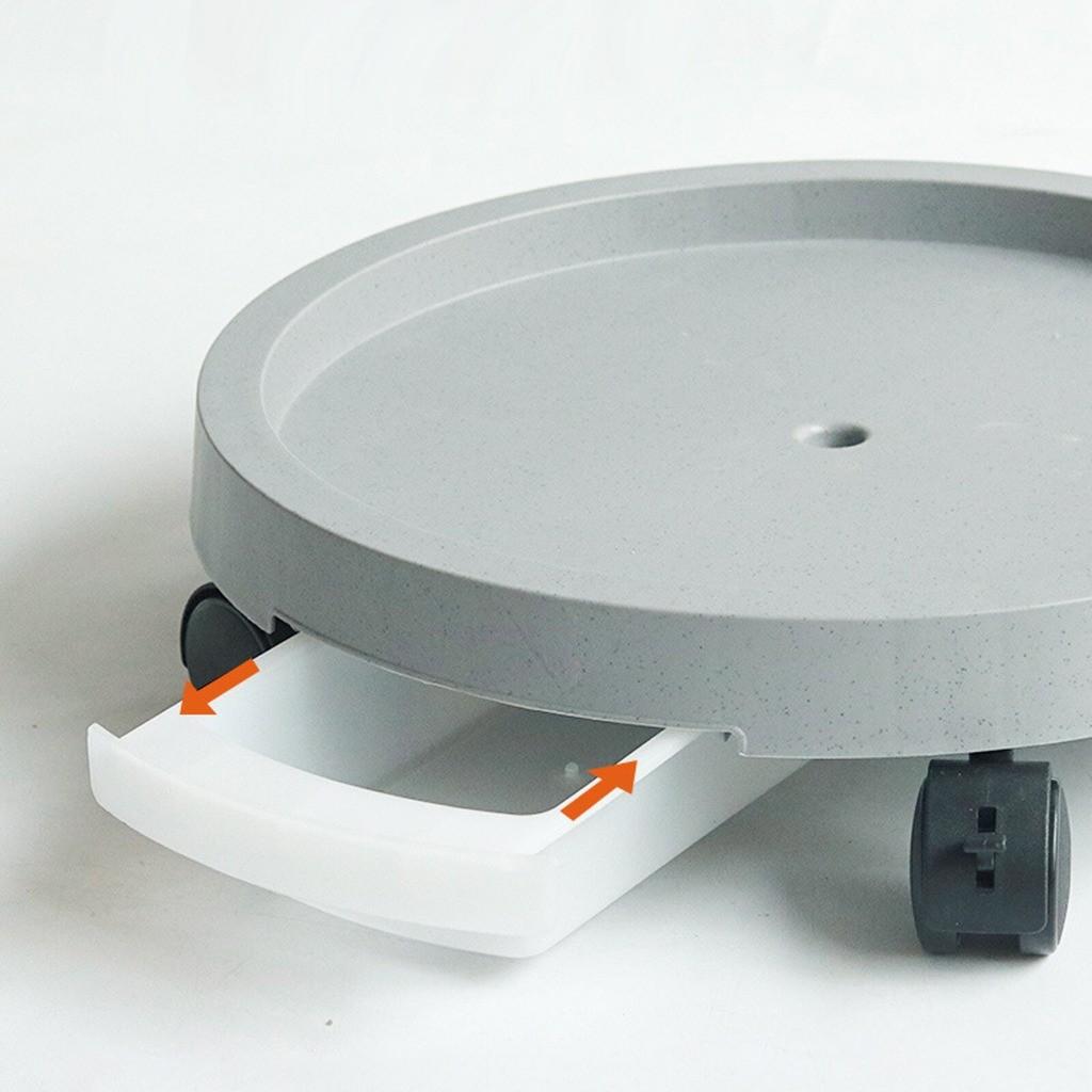 Thickened 14inch Heavy Duty Plant Stand Pallet Rack Gardens Flower Pot Caddies Mobile Round Caster Tray Planter