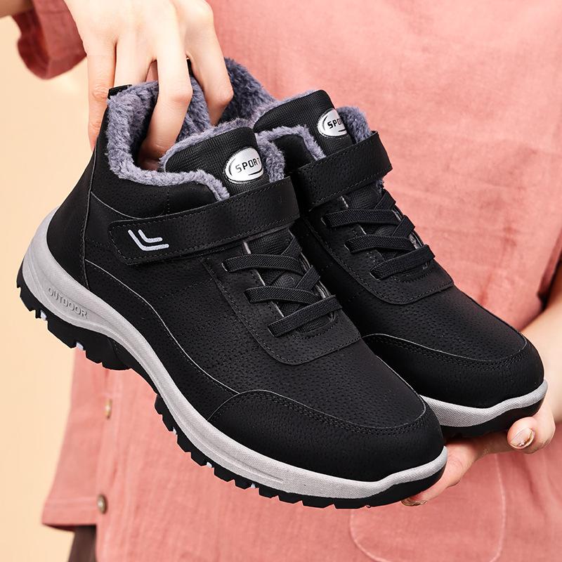 Men's Comfort Snow Boots Fur Lined Warm Ankle Boot Waterproof Anti-Slip Winter Outdoor Shoes for Male Lace-Up Walking Sneakers Trekking Hiking Booties