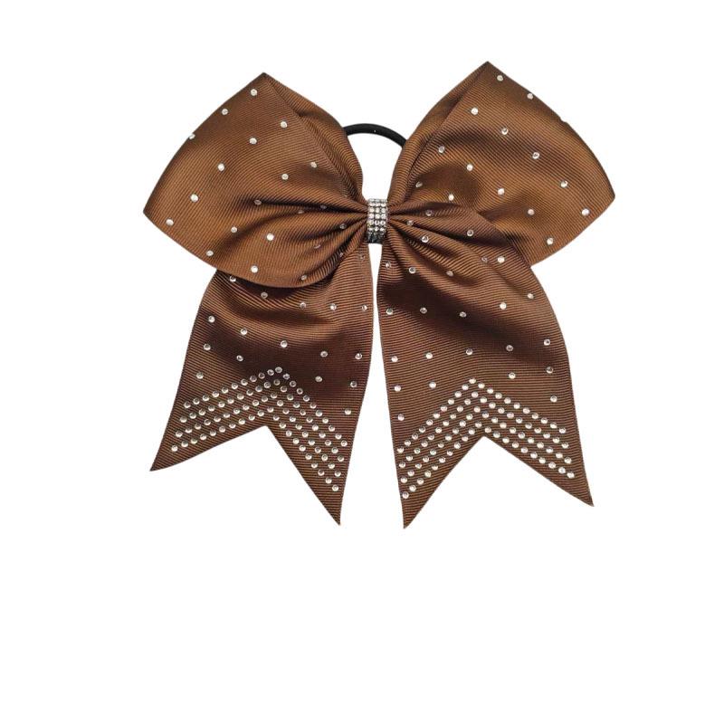 Glänzende Strass-Schwalbenschwanz-Schleifen-Haargummis für Mädchen - Cheerleading-Band-Kopfschmuck