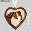 1 Pc Acrylic Horse Ornament - 2026 New Year Equestrian Theme Gift for Horse Lovers Family Friends, Home Holiday Decor