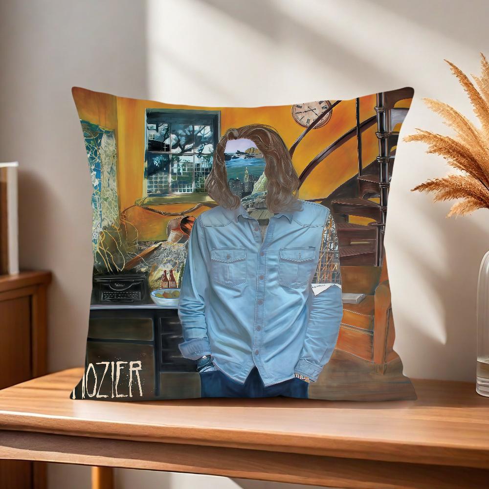 Comfortable Soft Pillow Case For Sofa Living Singer Room Hozier Home Office Decor Protective Covers Without Pillow-Insert