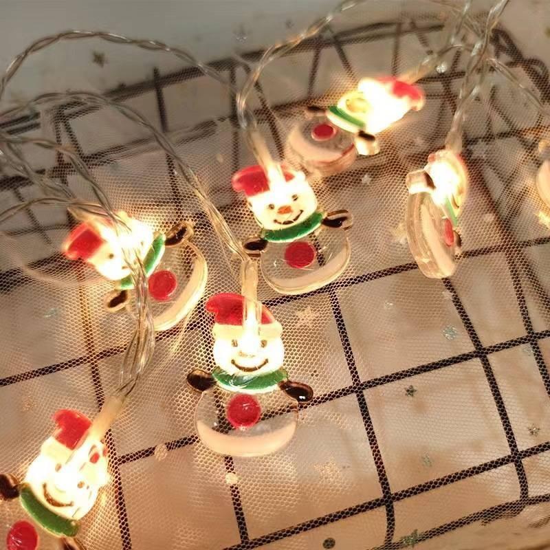 Led Battery Snowman Santa Claus Elk Fairy String Lights Outdoor Xmas Decor Tree