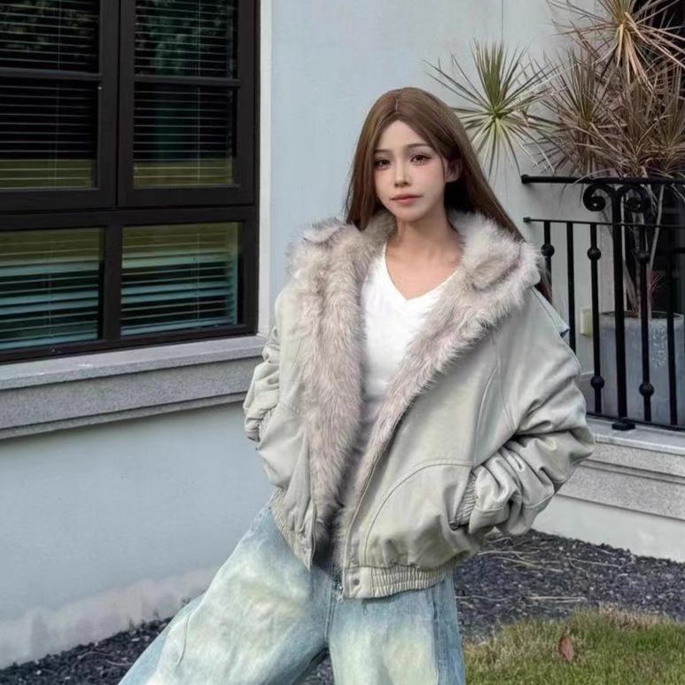Mount Carving Winter New Jacket American Thickened Sweet Cool Down Cotton Jacket Cotton Jacket Cute Jacket