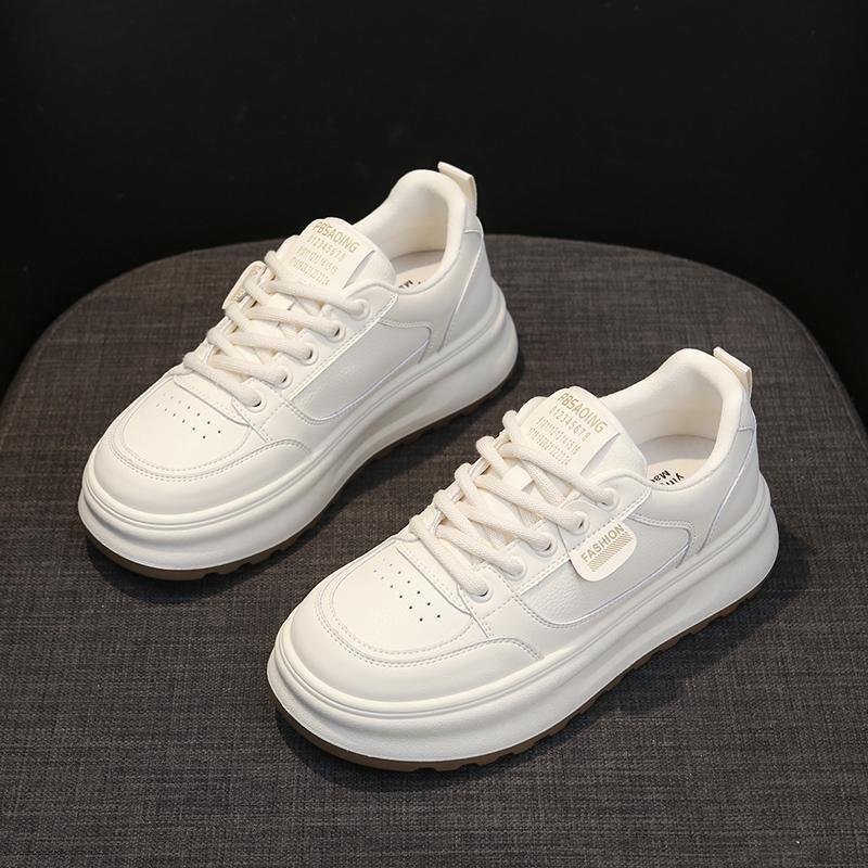 Summer Women's Shoes New Breathable Little White Shoes Female Student Korean Version Versatile Thick-soled Heightening Sports and Leisure Board Shoes