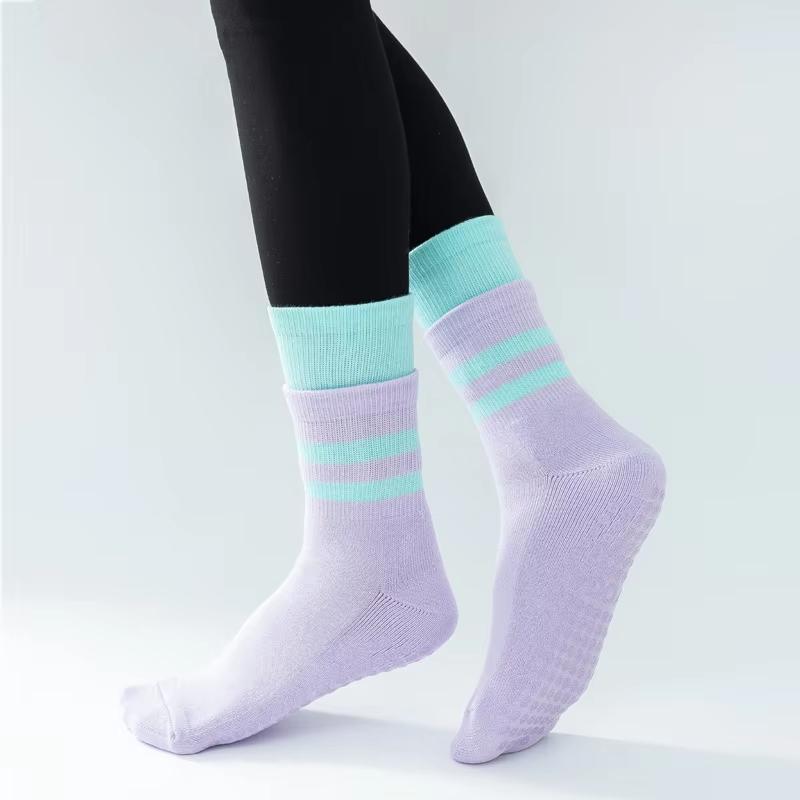 Yoga Socks Professional Non-slip Breathable Mid-tube Pilates Sock Ladies Cotton Gym Fitness Silicone Indoor Floor Socks