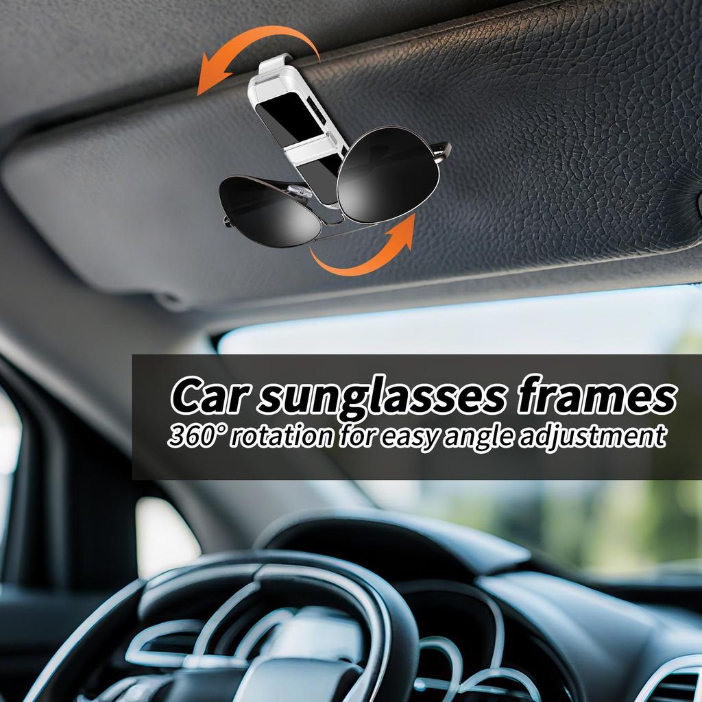 Universal Car Visor Sunglass Holder Interior Sunglass Double Clip Holder Interior Ticket Organizer  Eyeglasses Car Accessories