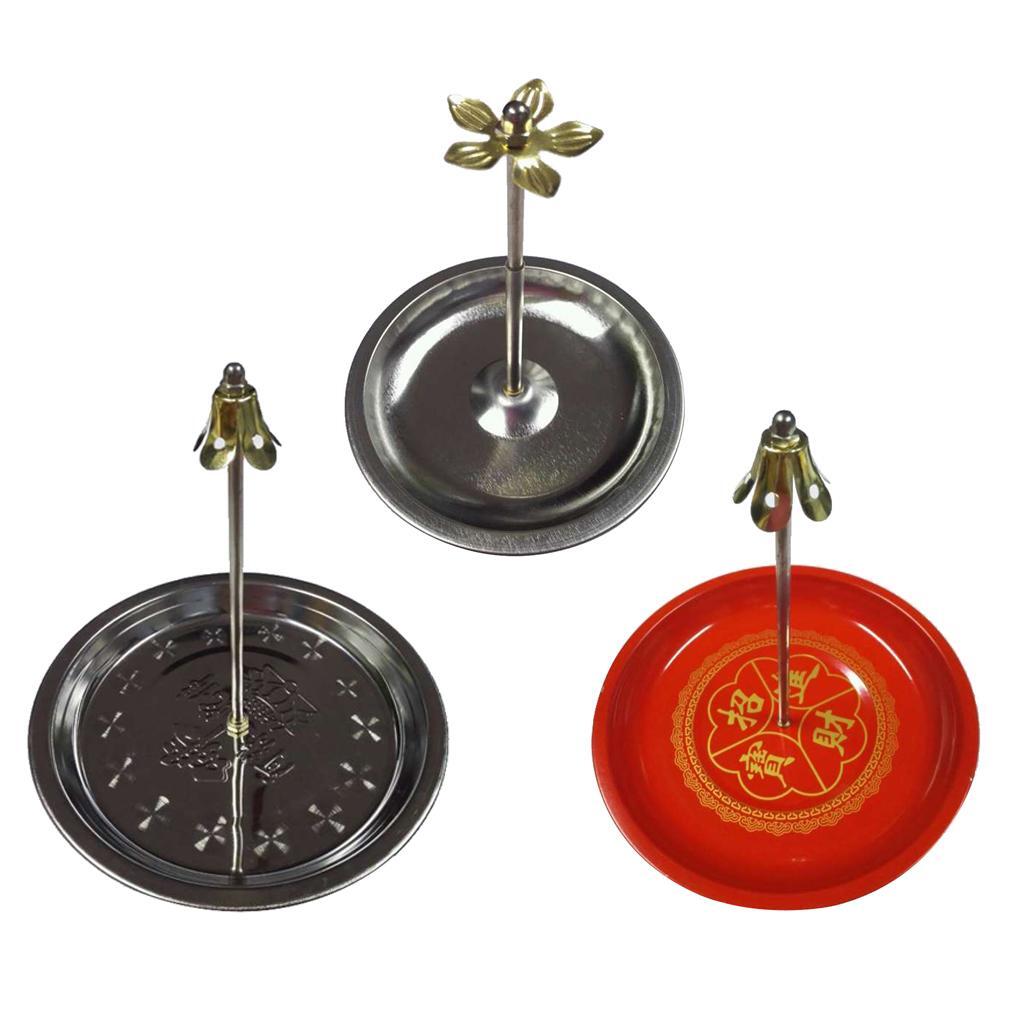 Verstellbare Räucherstäbchenhalter-Brennerplatte für Sandelholzspiralen, 2 Stück, 11 cm