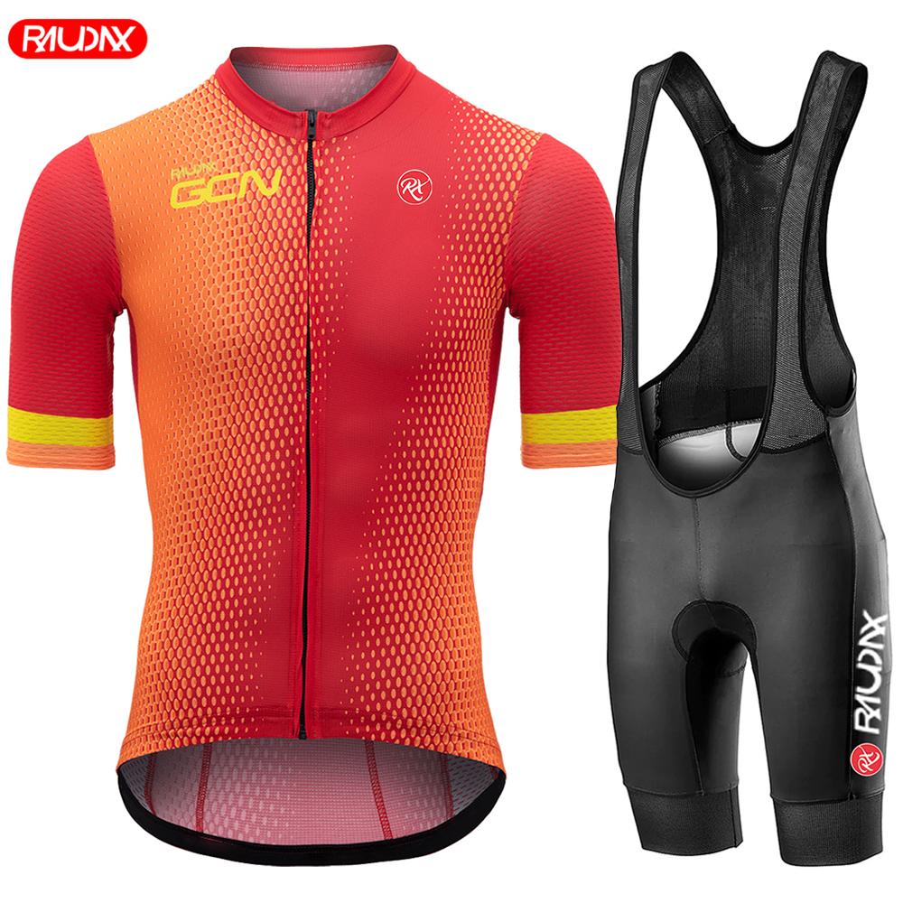 Raudax Gcn Cycling Jersey Set 10 Styles Short Sleeve Breathable MTB Bike Cycling Clothing Maillot Ropa Ciclismo Uniform Suit