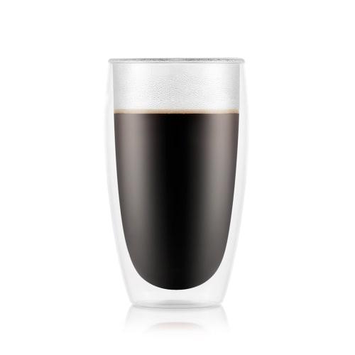 BODUM PAVINA Double-Walled Glasses, 450ml, Set of 2, Insulates Hot or Cold Drinks, Double-Walled, Heat-Resistant, Microwave, Oven, Dishwasher, and Fre