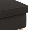 Black Footstool 55 X 35 X 41 Cm Boucle