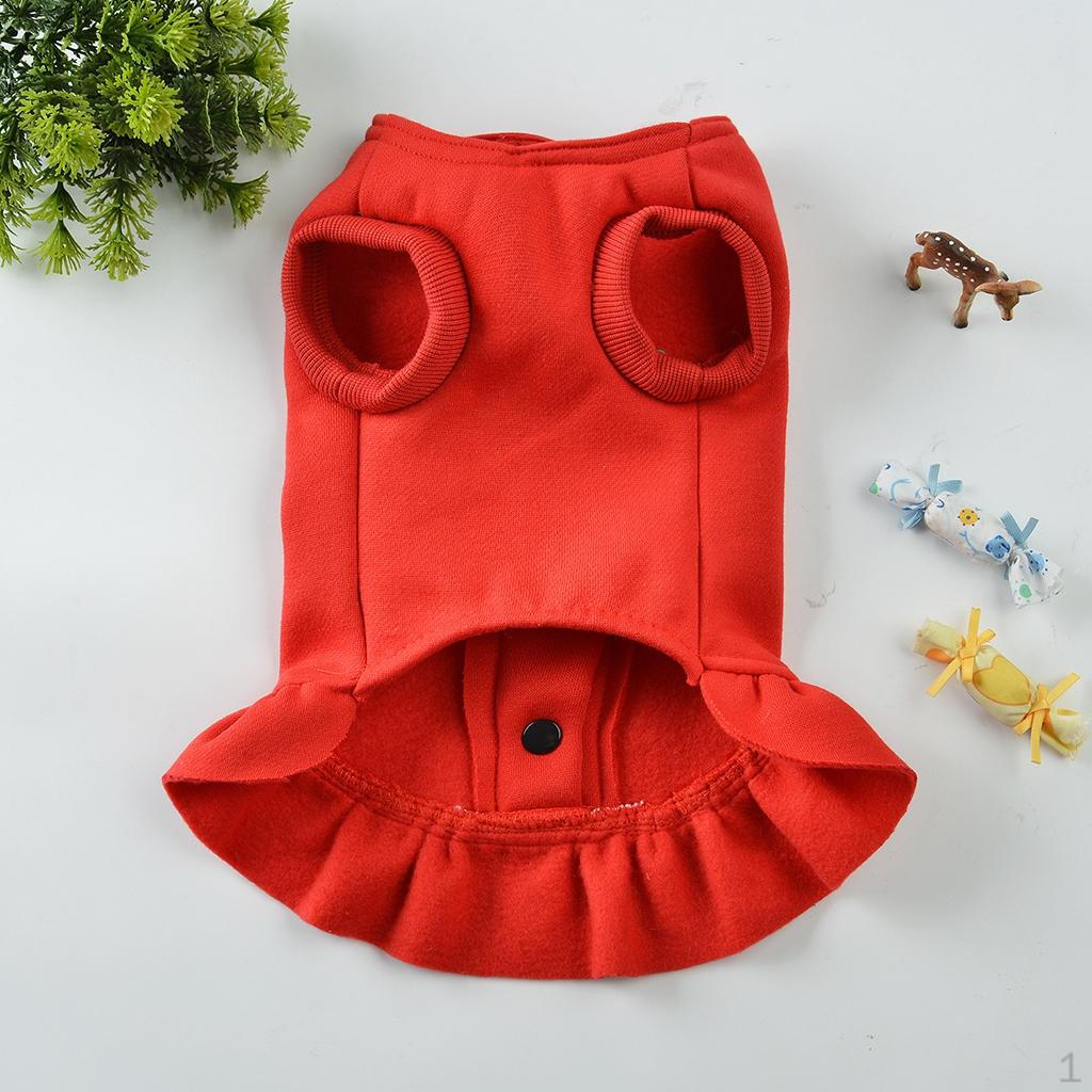 

Pet Dog Teddy Puppy Coat Fashion Dress Clothing With Snow Prints L