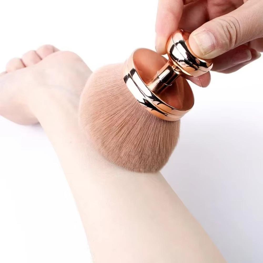 Weicher Synthetik-Haar-Selbstbräuner-Rückenapplikator 74 mm breiter Puder-Rouge-Pinsel Für Selbstbräuner