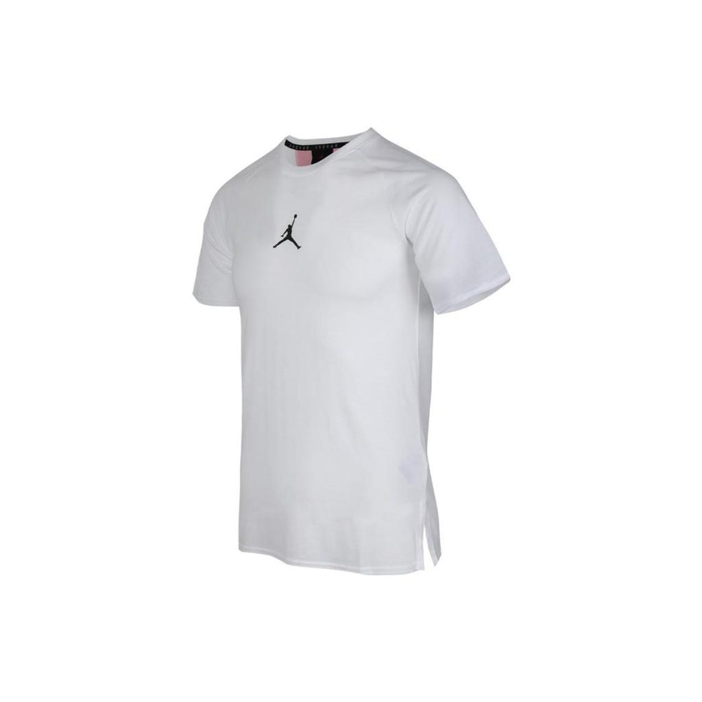 Jordan T Shirts Men's White Crew Neck Moderate Straight Fit 889714-102