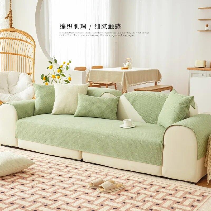 Non-Slip Chenille Sofa Cover Nordic Modern Universal Seat Cushion Towel Four Seasons Simple Design