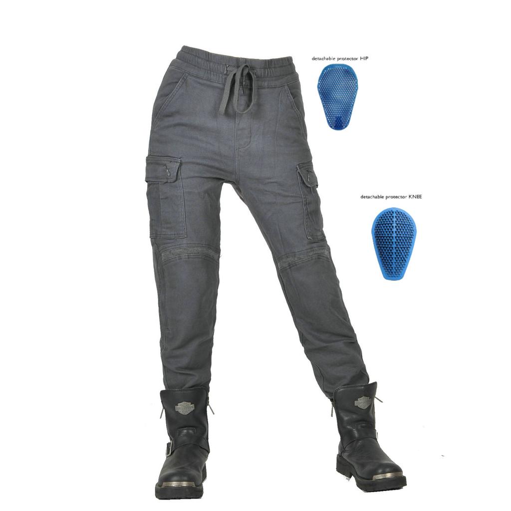 Motorcycle Riding Pants Casual Locomotive Kevlar Drop-proof Camouflage Jeans Threaded Trousers Bundle Legs Ladies Rider
