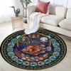 Marine Life Glass Round Area Rug Under Office Chairs Bedroom Living Room Home Decor
