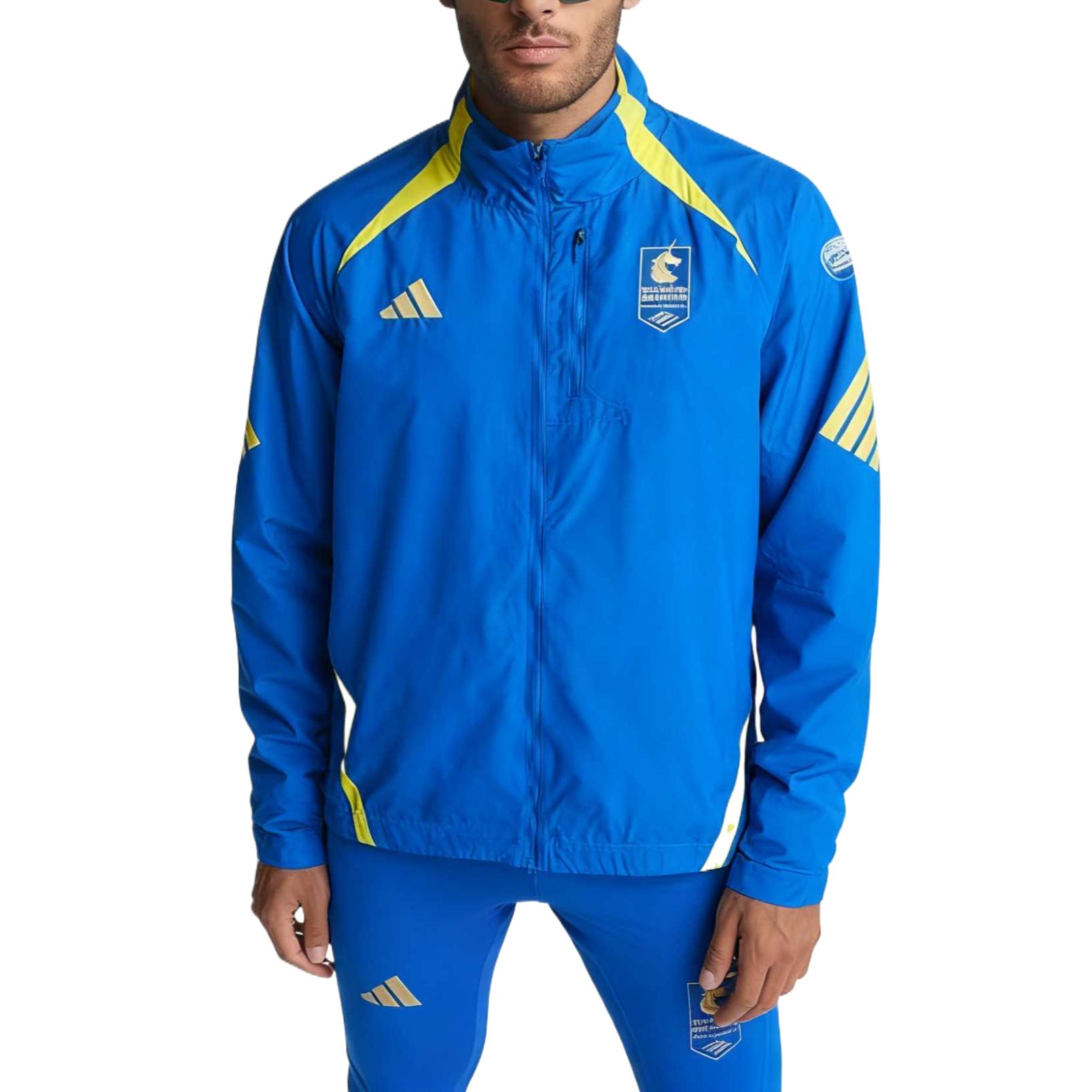 Adidas Boston Marathon 2026 Celebration Breathable Zip Badge Jacket Men Jacket KE8235