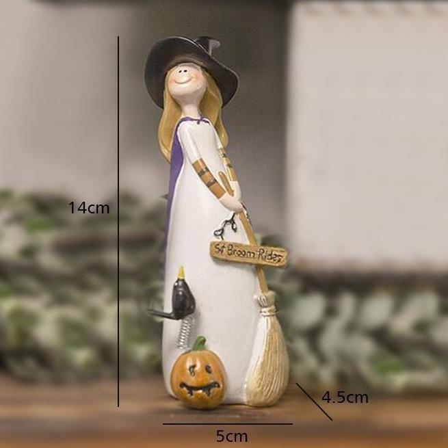 

Witch Decor Resin Statue Cute Home Holiday Ornament Halloween Craft