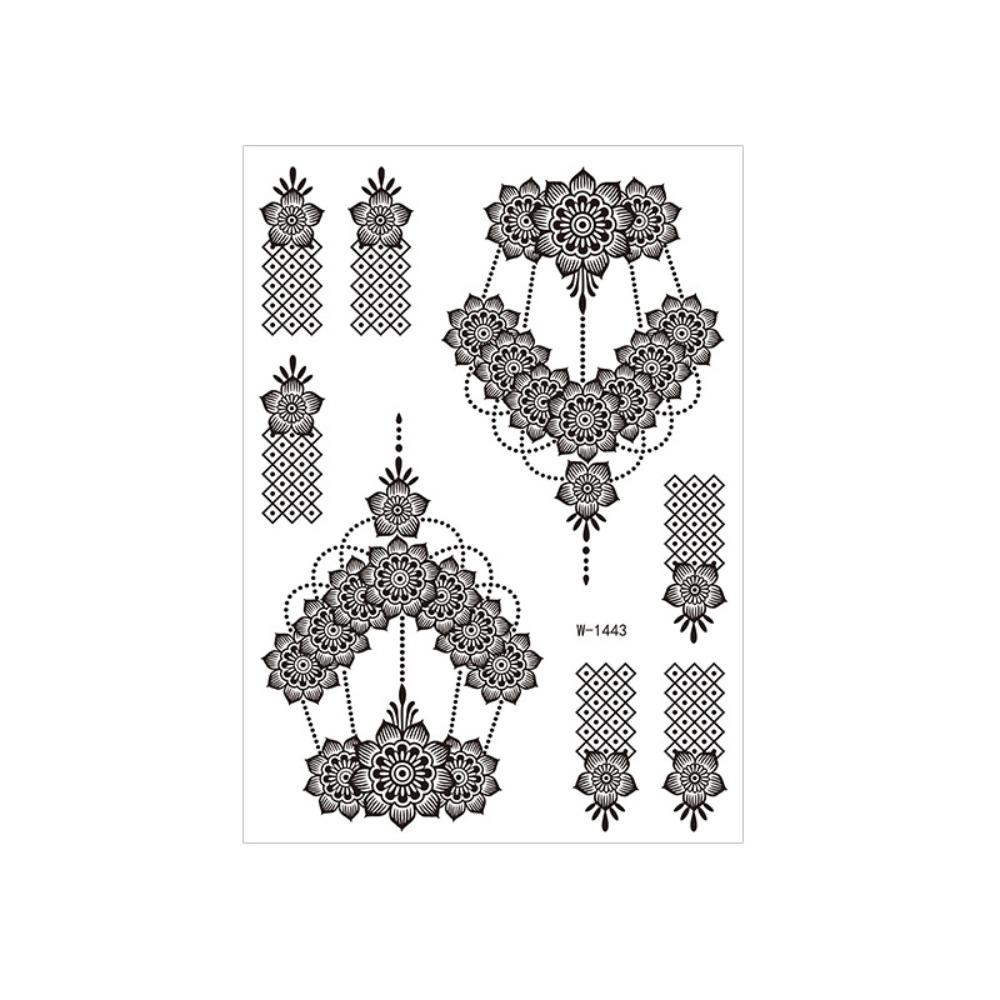 Fake Henna Tattoo Stickers India Mehndi Flower Body Art Sticker  Women/Lady/Girl