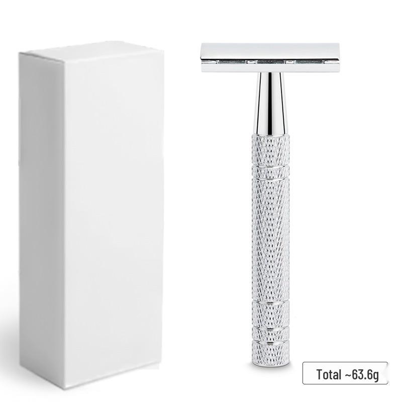 Unisex Double-Sided Platinum Razor with Portable Manual Shaver