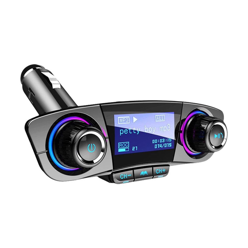 Bluetooth FM Transmitter BT4.0 Freisprecheinrichtung Auto Kit TF Karte USB Flash Drive 3,5mm AUX Ausgang Port Dual USB Schnellladegerät MP3 Player
