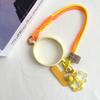 Color-Blocking Lanyard with Star Bell Pendant for Tupperware Bottle, Insulated Mug Handle, or Coffee Cup