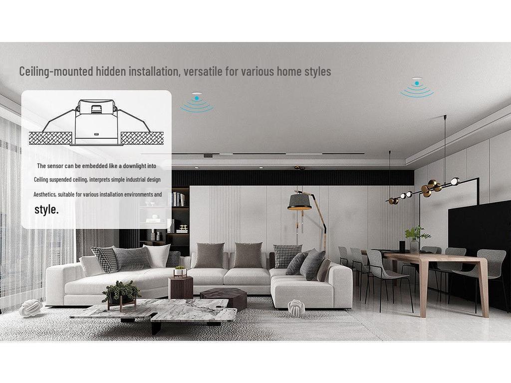 Tuya Zigbee Sensor für menschliche Anwesenheit mit Millimeterwellen-Radar zur genauen Erkennung