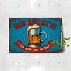 Retro Beer Theme Metal Tin Sign Bar Kitchen Wall Art Decor