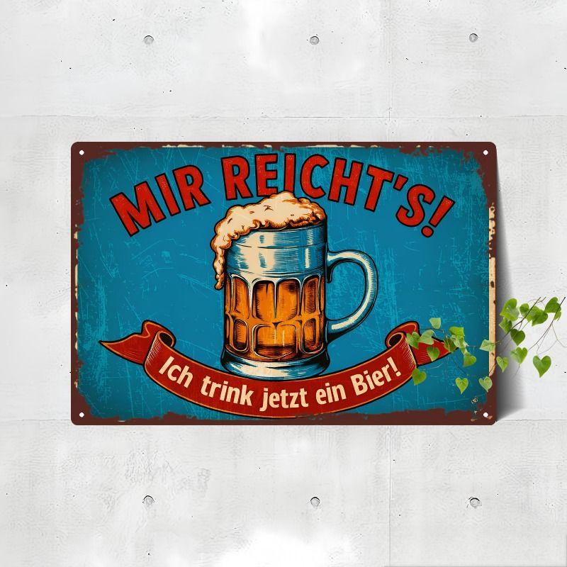 Retro Beer Theme Metal Tin Sign Bar Kitchen Wall Art Decor