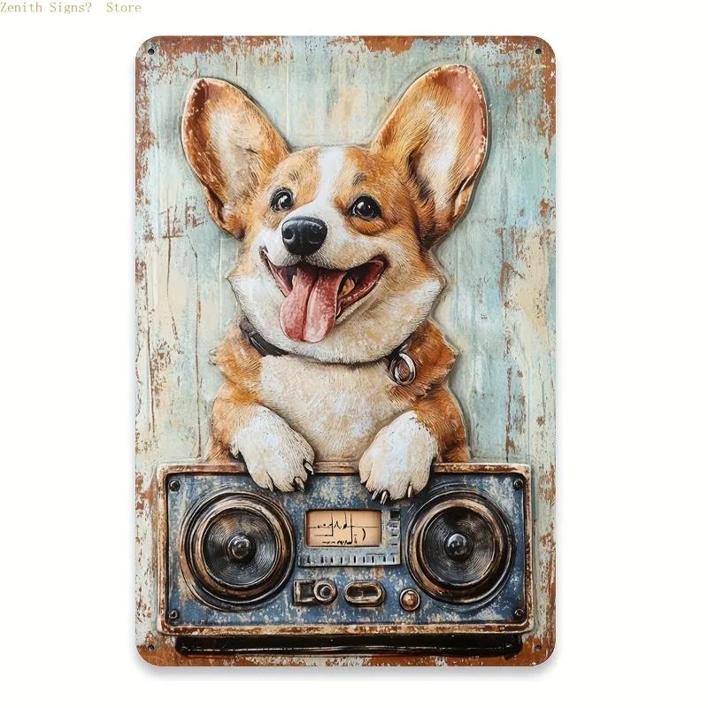 2D Flat Retro Iron Tin Art Crafted from Solid Material with Vintage Design Suitable for Room Decor