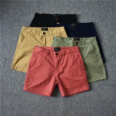 Men's Cotton Slim Fit Solid Color Three-Quarter Shorts - Trendy Summer Stretch Pants