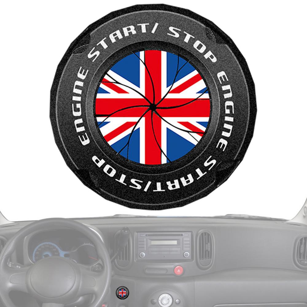 

Крышка кнопки запуска и остановки двигателя Креативная крышка кнопки запуска автомобиля Автомобильные аксессуары Автомобильная запасная кнопка чёрный