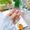 New Star Coffee Spoon Colorful Crystal Glass Tea Spoons Long Handle Mixing Round Spoon Dessert Cake Scoops Kitchen Tableware
