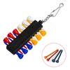1Set Plastic Golf Tee Holder Carrier Keychain with 3 Ball Markers Accessory
