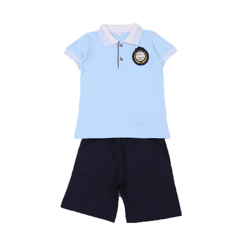 British Academy Style Summer Kindergarten Uniform: Pure Cotton Short-Sleeve Set with Shorts and Skirt