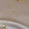 Elegant Peach Heart Necklace for Women - 2024 New Arrival, Light Luxury Clavicle Chain with Niche Design.