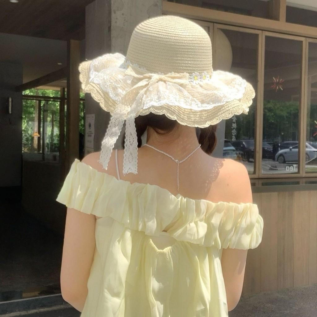 Paper Straw Women Sun Hat With Wide Brim For Beach And Resort Sun Protection