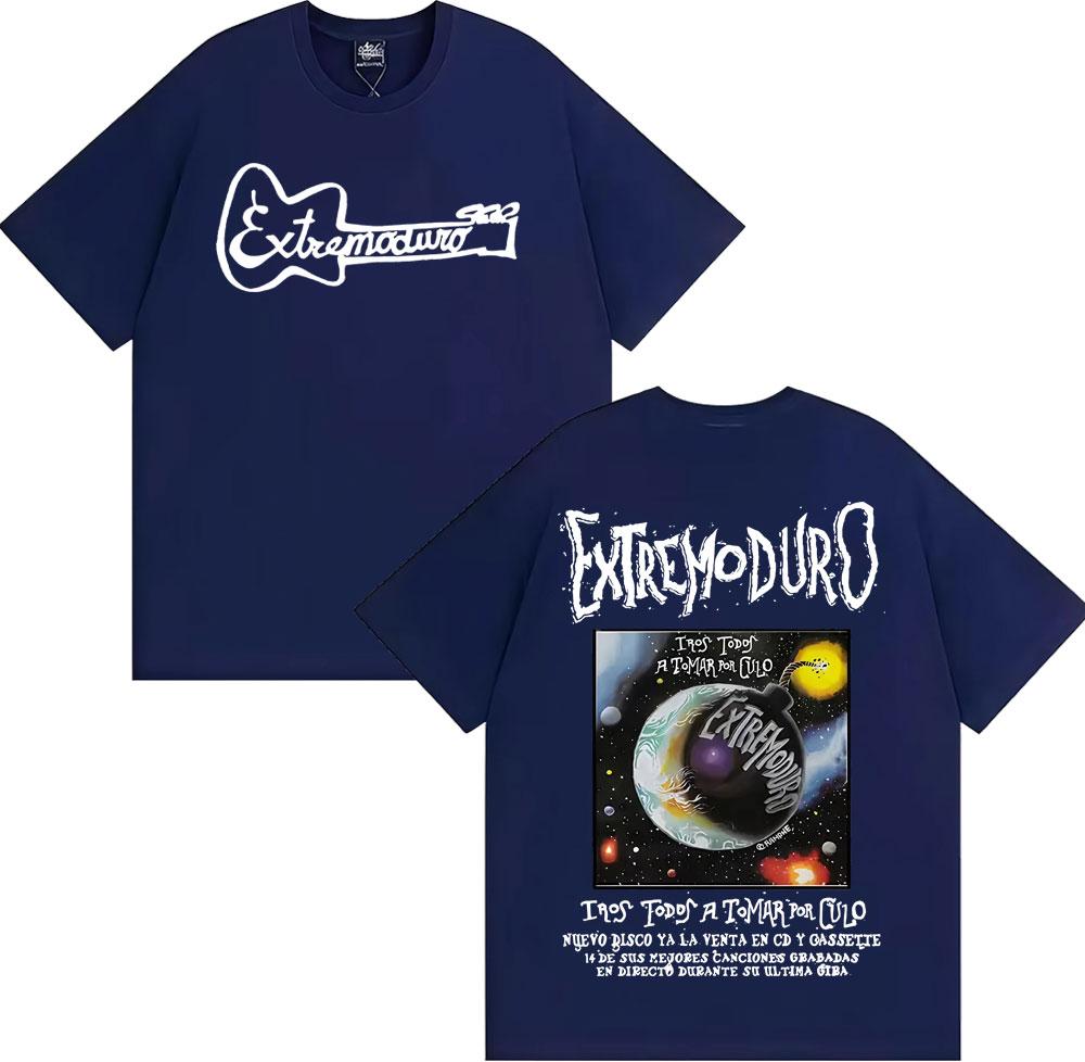 Rock Band EXTREMODURO Tour 2025 Merch T-shirts Men's Clothing Hip Hop Street Style T Shirt Male Casual Cozy High Quality T-shirt