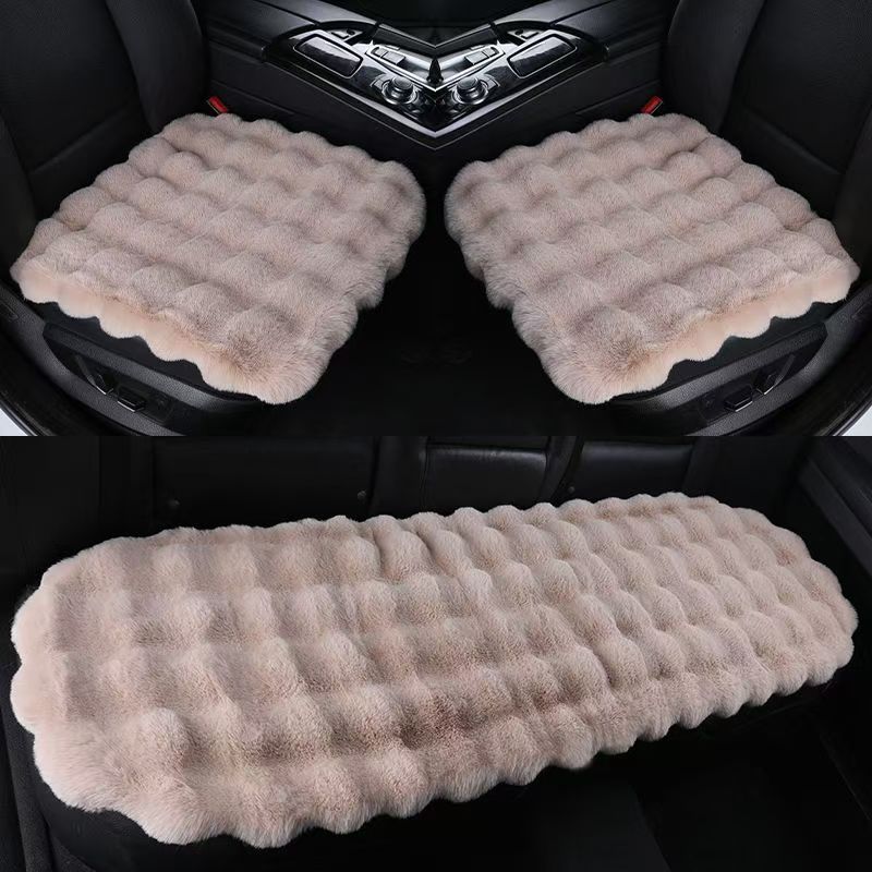 Winter Plush Rabbit Covers Car Seats Cushion Universal Keep Warm Ultra-Soft Auto Chair Protector Pad Car Interior Accessories