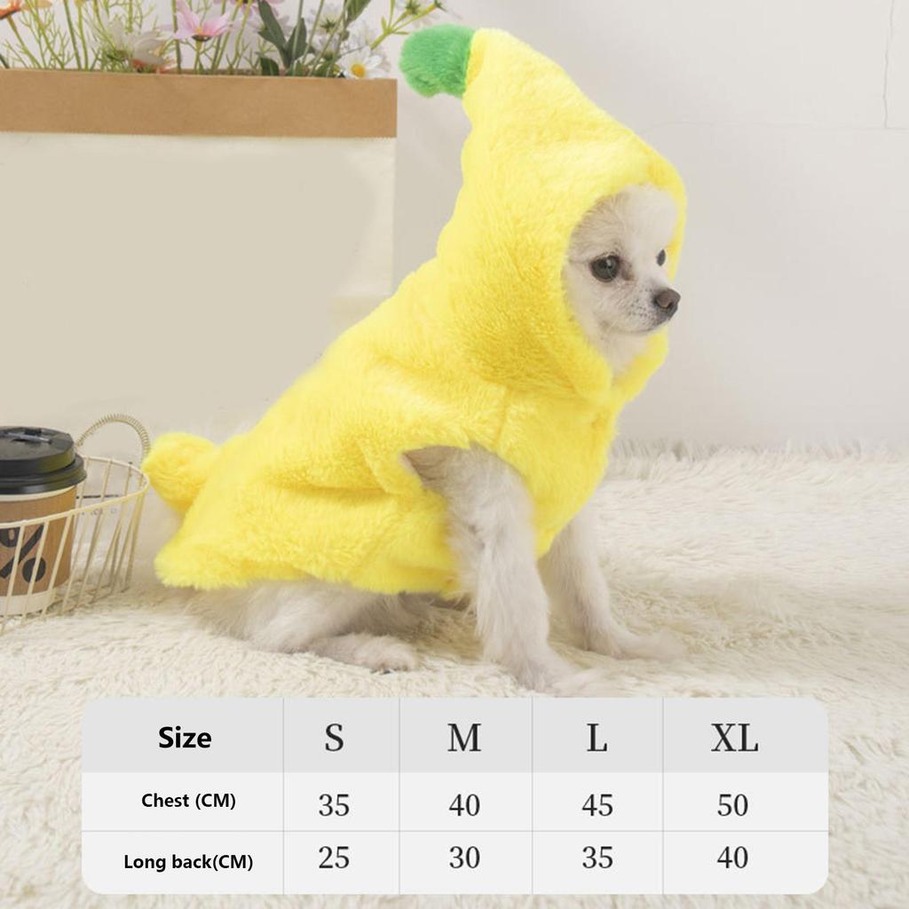 Cat Banana Costume Banana Shaped Outfit Dress Up Outfit For Small Medium Breed Pet Dogs Cat Halloween Christmas Spring Fall