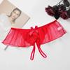 Open-crotch Lace Mesh Women Thong Sparkling Skirt Decor T-Back Panties  Wedding Night Bride